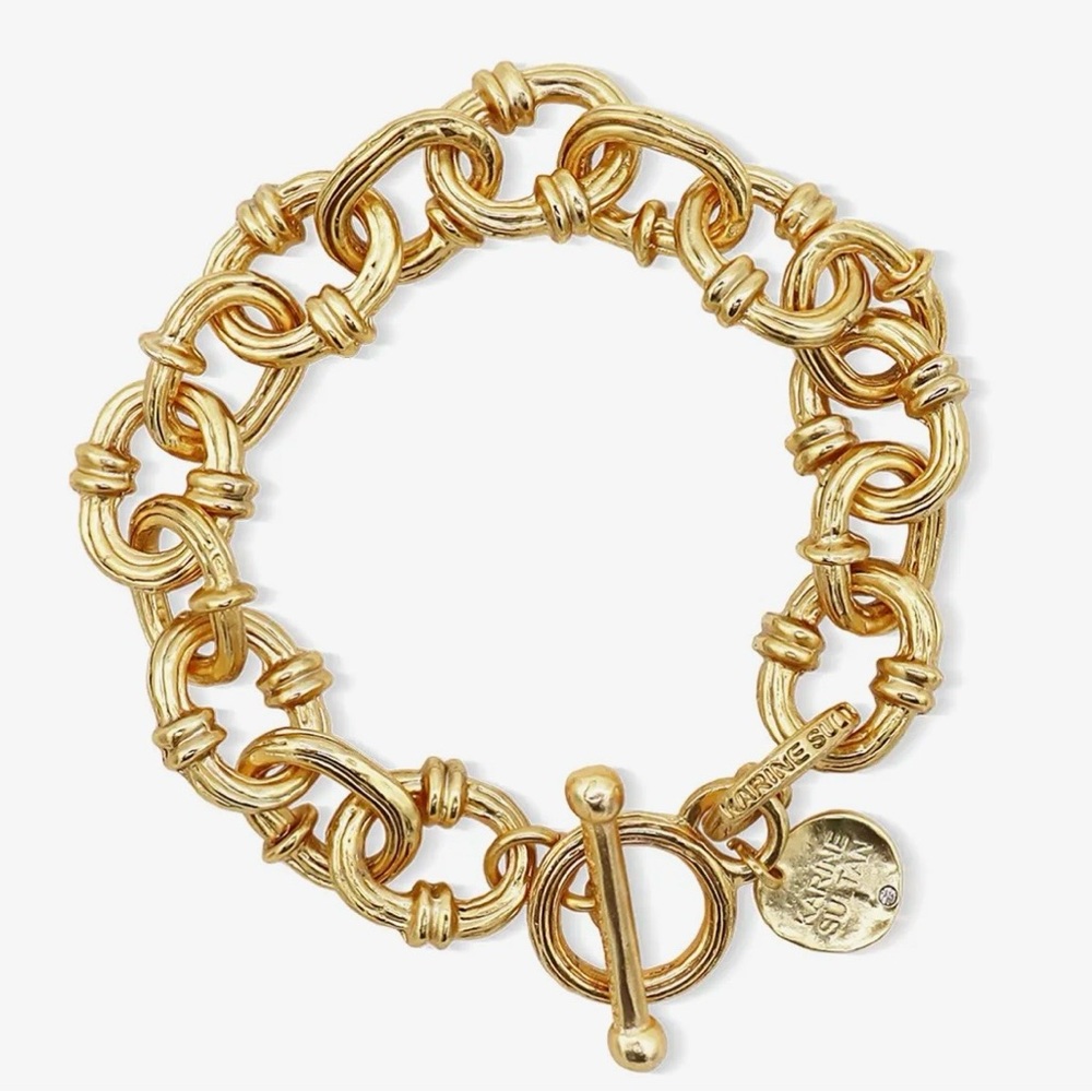 Gold Link Toggle Bracelet